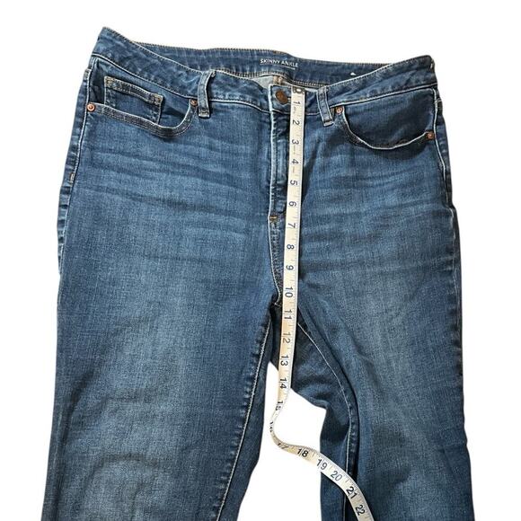 Chicos Skinny Ankle Size 10 R Used Cigarette Fit Soft Denim Good Condition - Picture 6 of 10